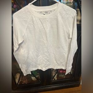 J. Crew White Long Sleeve Tee